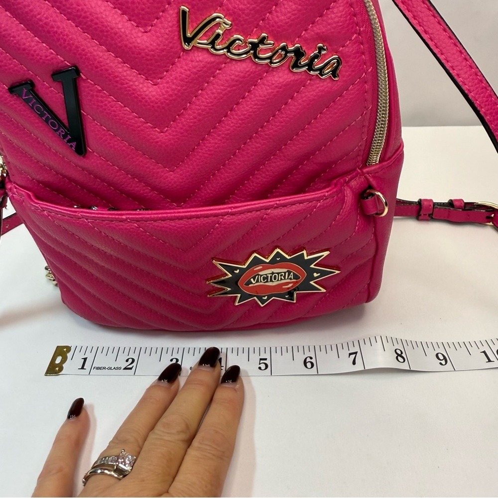 Victoria's Secret Vibrant Pink Quilted Backpack NWOT - Picture 14 of 16